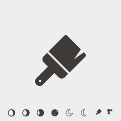 paint brush icon vector illustration and symbol for website and graphic design