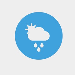 rain and sun weather icon vector illustration and symbol for website and graphic design