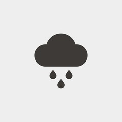 Fototapeta na wymiar raining cloud icon vector illustration and symbol for website and graphic design