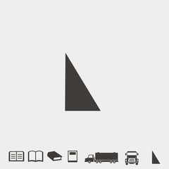 set square ruler icon vector illustration and symbol for website and graphic design