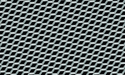Black & Silver Abstract Seamless Pattern with Square - Textile - Background - Wallpaper