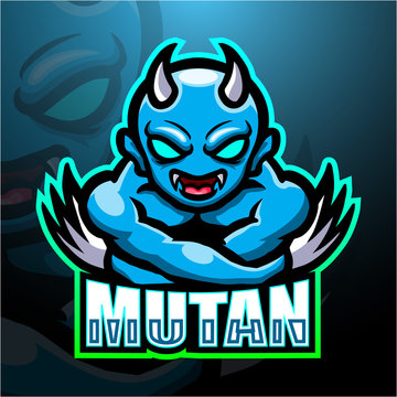 Mutan mascot esport logo design