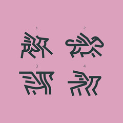 horse griffin mith line art logo