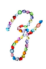 Obraz premium アルファベット z 筆記体小文字 白背景 切り抜き