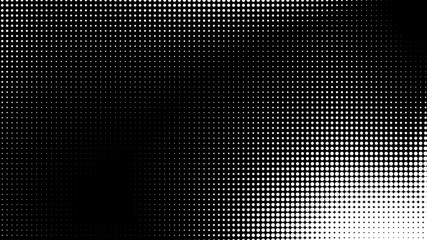 Dot white black pattern gradient texture background. Abstract pop art halftone and retro style.