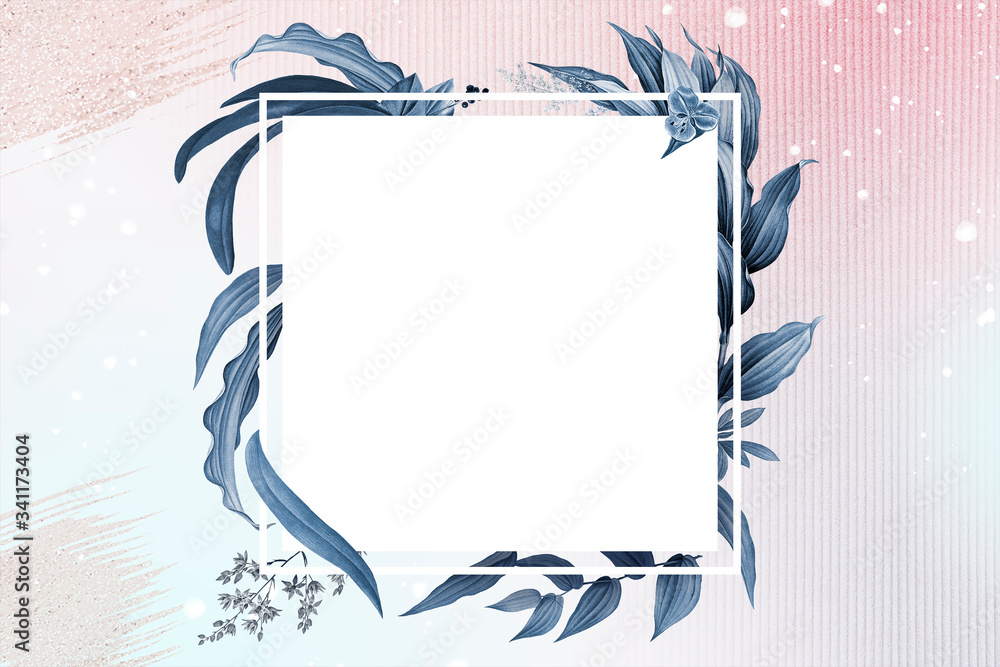 Canvas Prints blank floral badge