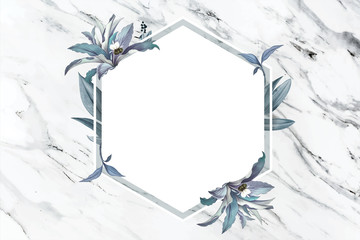 Blank floral badge