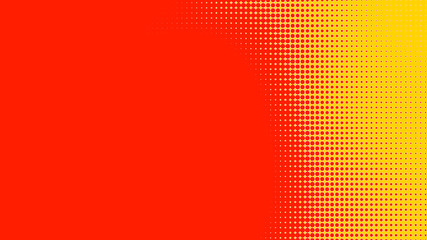 Dots halftone orange yellow color pattern gradient texture with technology digital background. Dots pop art comics with summer background.