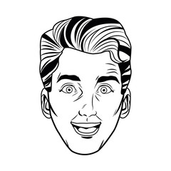 young man head avatar character