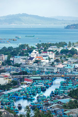 Aerial view of Duong Dong town, Phu Quoc island, Vietnam.