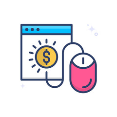 Pay per click Vector Icon