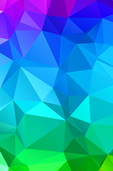 Blue vivid polygonal mosaic background, creative design templates Illustration