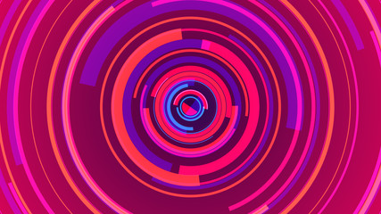 Circle pink neon lines technology Hi-tech blue background. Abstract graphic digital future concept design.