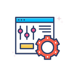 Fototapeta premium setting Vector Icon