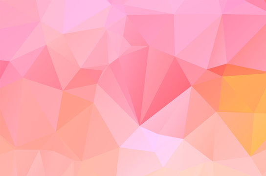 Pink Polygonal Mosaic Background, Creative Design