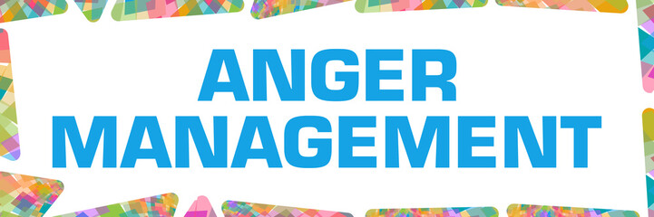 Anger Management Colorful Texture Border Horizontal 