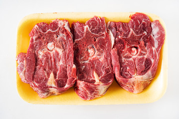 mutton meat on the white background