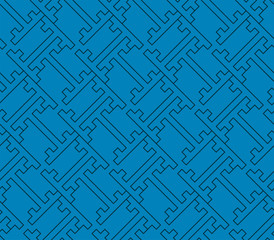 Colorful Seamless Japanese pattern combining T-shaped figures