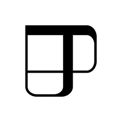 JP letter logo design vector