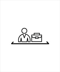 workplace line icon,vector best line design icon.