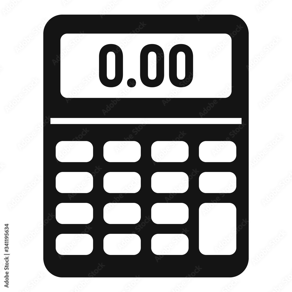 Aufkleber zero finance calculator icon. simple illustration of zero finance calculator vector icon for web des