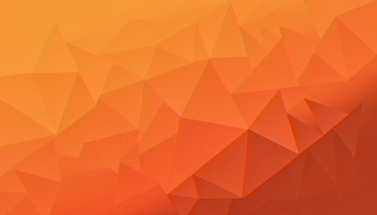 Red and orange abstract Low Poly or Technology background.