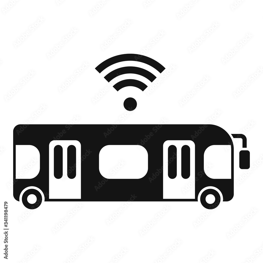 Poster city bus wifi icon. simple illustration of city bus wifi vector icon for web design isolated on whit