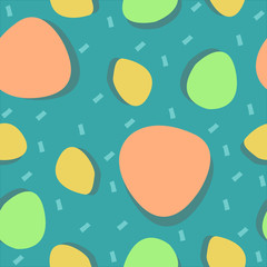Cute seamless pattern with different Brush Strokes. Abstract background with Ink Shapes. Abstract pattern with spots of different shapes and colors.