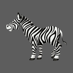 Fototapeta na wymiar Cute funny zebra. Stylized african animal.