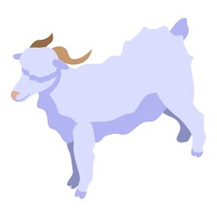 Goat icon. Isometric of goat vector icon for web design isolated on white background