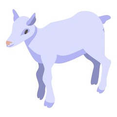 Kid goat icon. Isometric of kid goat vector icon for web design isolated on white background