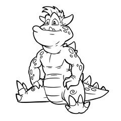 Silly Halloween Monster Art. coloring book