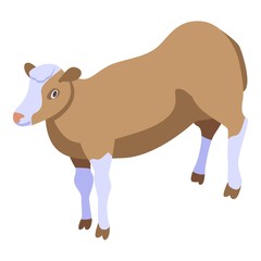 Bovine cow icon. Isometric of bovine cow vector icon for web design isolated on white background