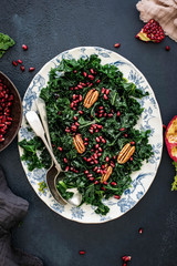 Kale and pomegranate salad