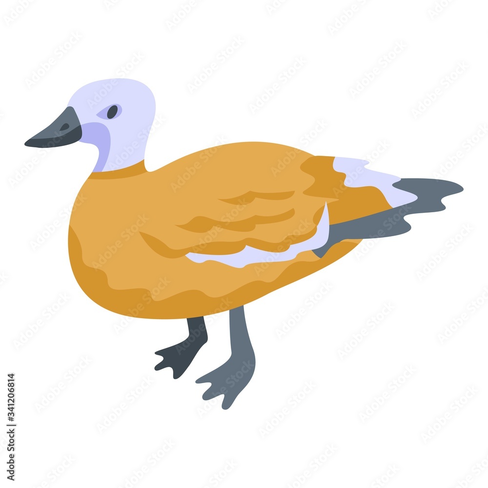 Poster duck bird icon. isometric of duck bird vector icon for web design isolated on white background
