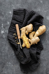 Fresh ginger roots