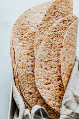 Homemade tortilla bread