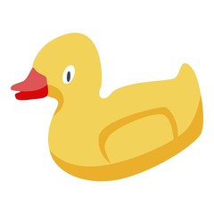 Bath yellow duck icon. Isometric of bath yellow duck vector icon for web design isolated on white background