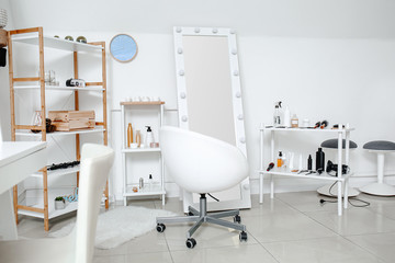 Stylish interior of modern hairdressing salon