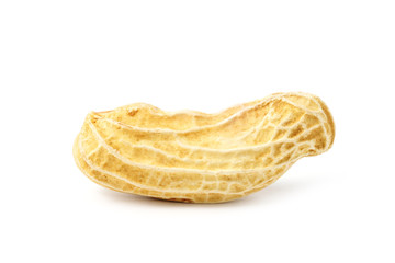 Peanuts isolated on white background. Full depth of field.