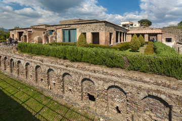 Ruins of the Villa dei misteri in Pompeii, Italy