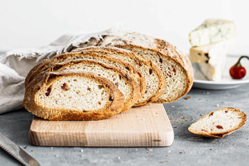 Sliced bread loaf