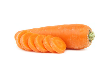 Carrots isolated on a white background.