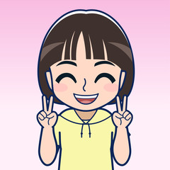 黄色い服着た子供