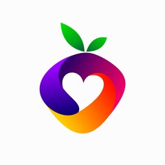 fresh fruit logo, fruit lovers vector