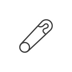 Clothes pin line icon. linear style sign for mobile concept and web design. Safety pin outline vector icon. Symbol, logo illustration. Vector graphics