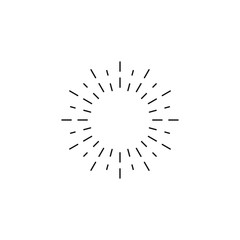 Obraz premium Vintage sunburst. Star burst design element on white background