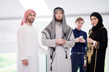 portrait of young muslim people