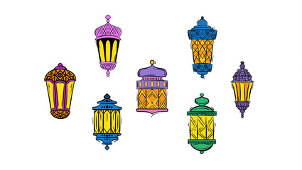 Poster for muslim religion holiday. Vector illustration.