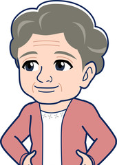 白髪のおばあさん